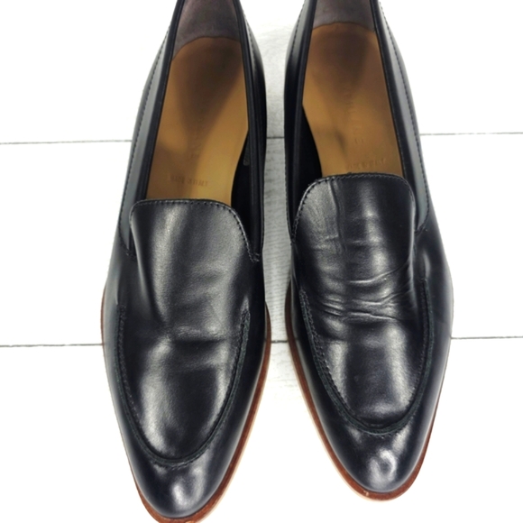 Everlane‎ Loafer Black Leather Flat Slip On Shoes Size 8.5 - Picture 9 of 14